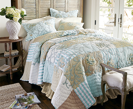 Hampshire Embroidered Patchwork Bedding Collection